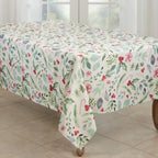 Christmas Foliage and Candy Canes Tablecloth