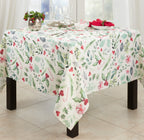 Christmas Foliage and Candy Canes Tablecloth
