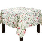 Christmas Foliage and Candy Canes Tablecloth