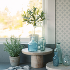 Elegant 12 Rosemary & 16 Olive Faux Topiary Set in Authentic Terracotta Pots