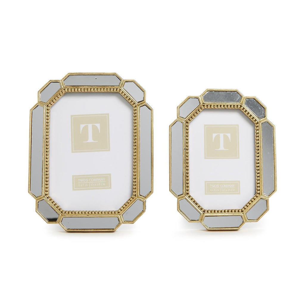 Beveled Edge Photo Frame Incl 2 Sizes, Set of 2