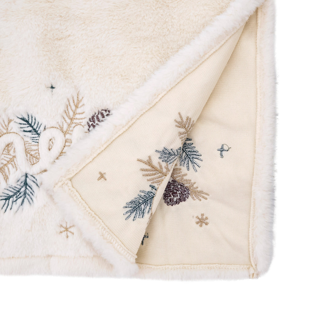 Holiday Glamour Faux Fur Table Runner