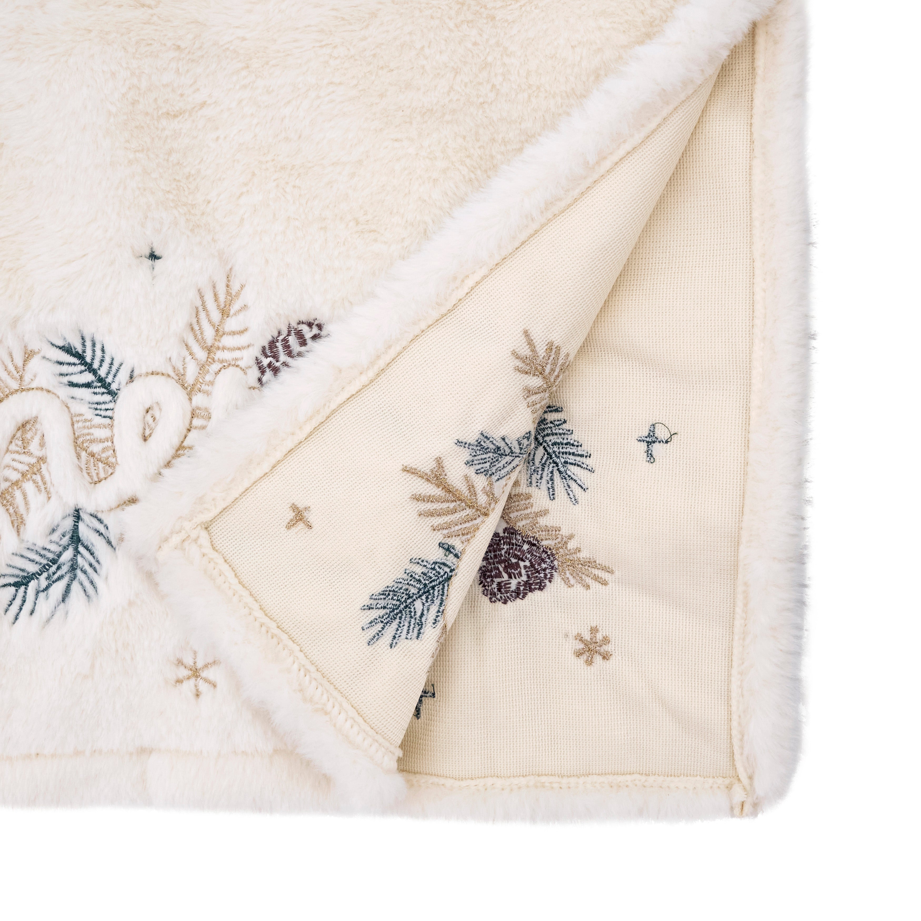 Holiday Glamour Faux Fur Table Runner