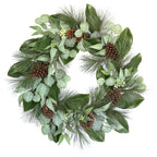 28 Magnolia, Eucalyptus, Pinecone, & Needle Pine Wreath