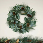 28 Magnolia, Eucalyptus, Pinecone, & Needle Pine Wreath