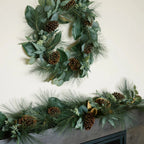 28 Magnolia, Eucalyptus, Pinecone, & Needle Pine Wreath