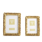 Gold Ruffles Photo Frame, Set of 2