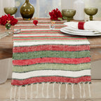 Wide Striped Table Runner