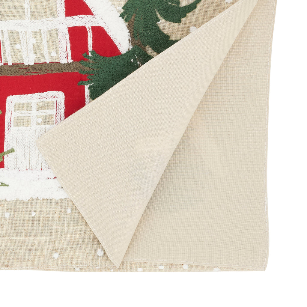 Cozy Christmas Cottage Table Runner