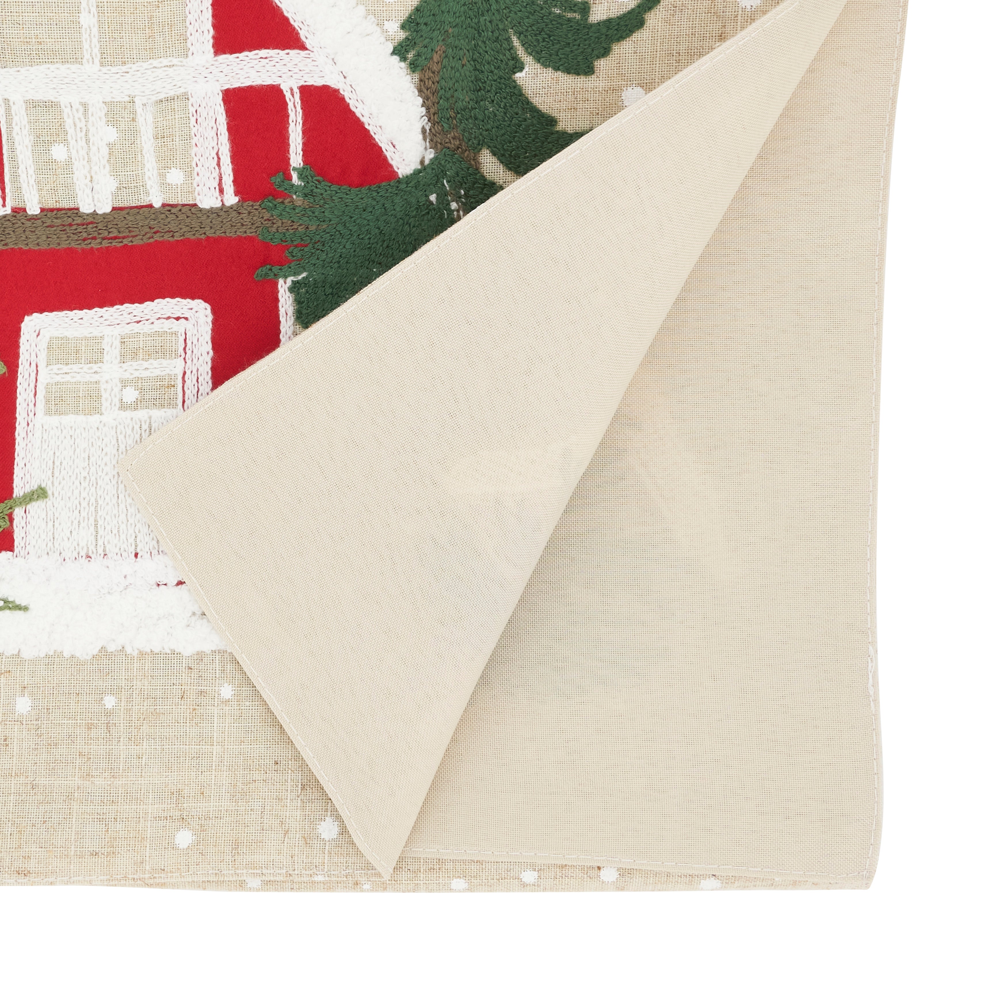 Cozy Christmas Cottage Table Runner