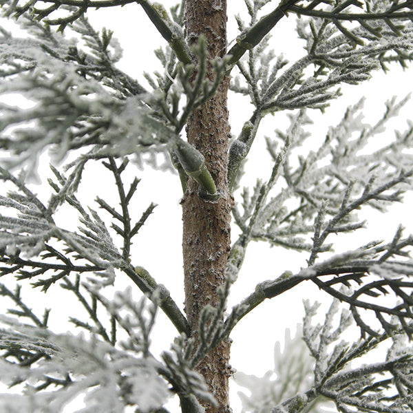 2' Flocked Cedar Tree with Lifelike Snowy Flocking