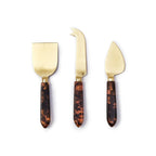 Tortoise Swirl Cheese Knives in GB, Set of 3