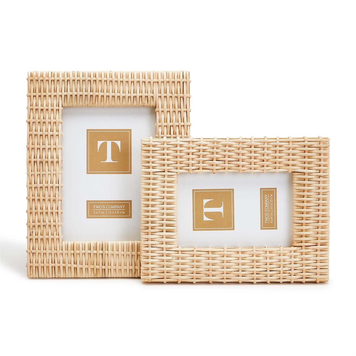 Criss Cross Weave Photo Frame, Set of 2