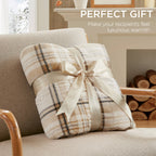 Tan Plaid 50x60' Heated Throw