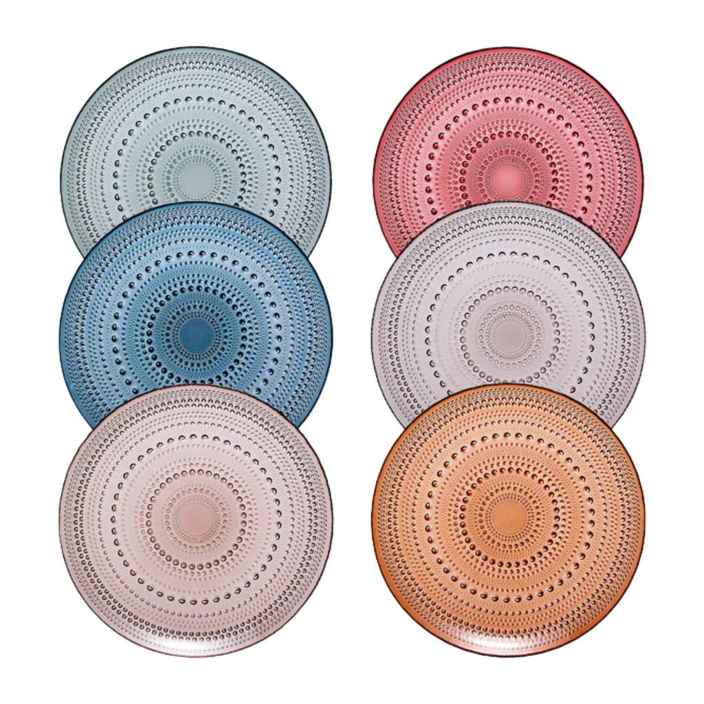 Tonal Hobnail Glass Plate, Set of 6