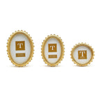 Gold Falcate Photo Frame, Set of 3