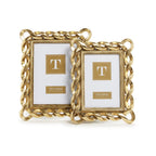 Gold Ribbon Photo Frame Incl 2 Sizes, Set of 2