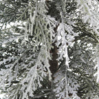 3' Flocked Cedar Tree with Snowy Flocking