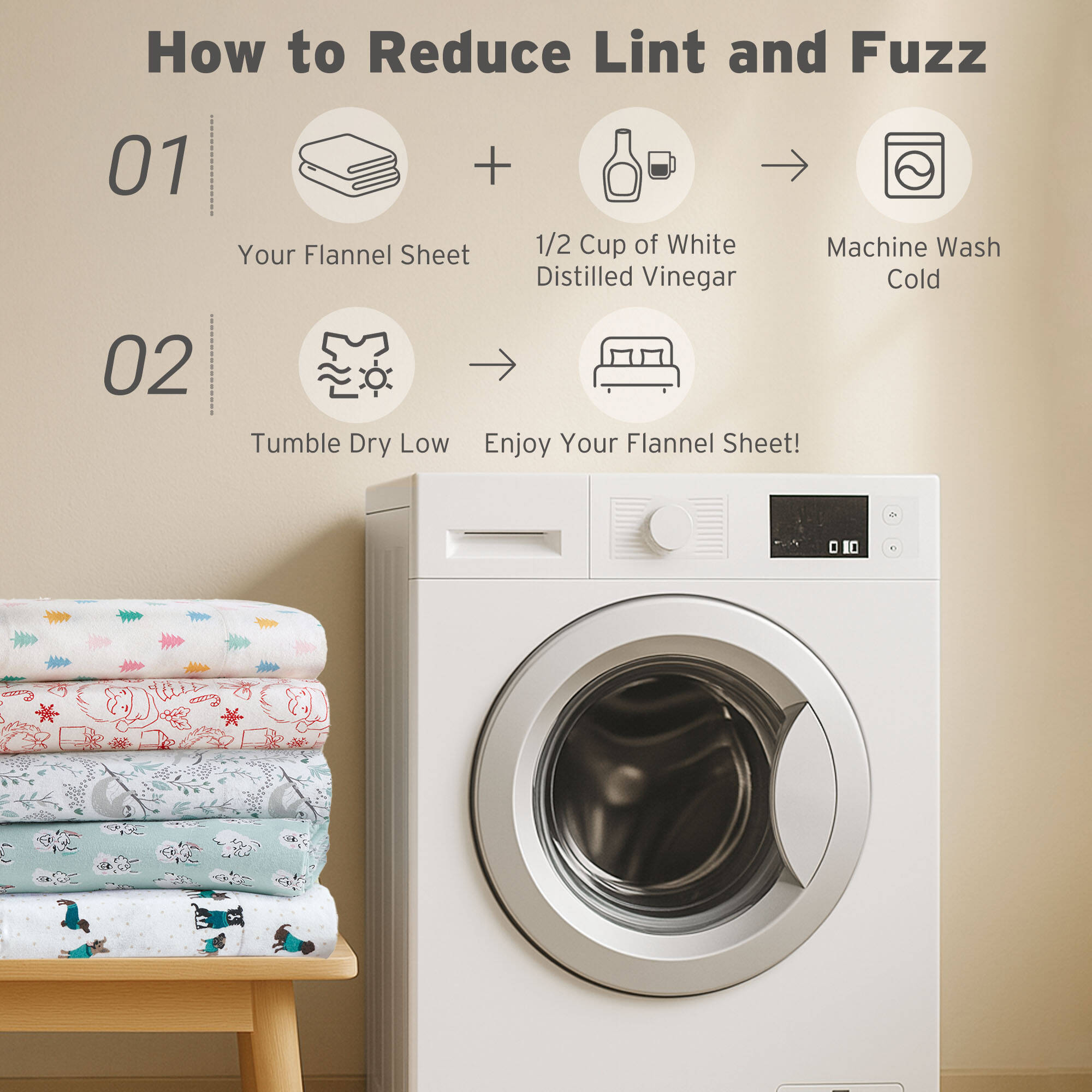 Tree Block 100% Cotton Flannel Pigment Printed Sheet Set