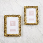 Gold Ruffles Photo Frame, Set of 2