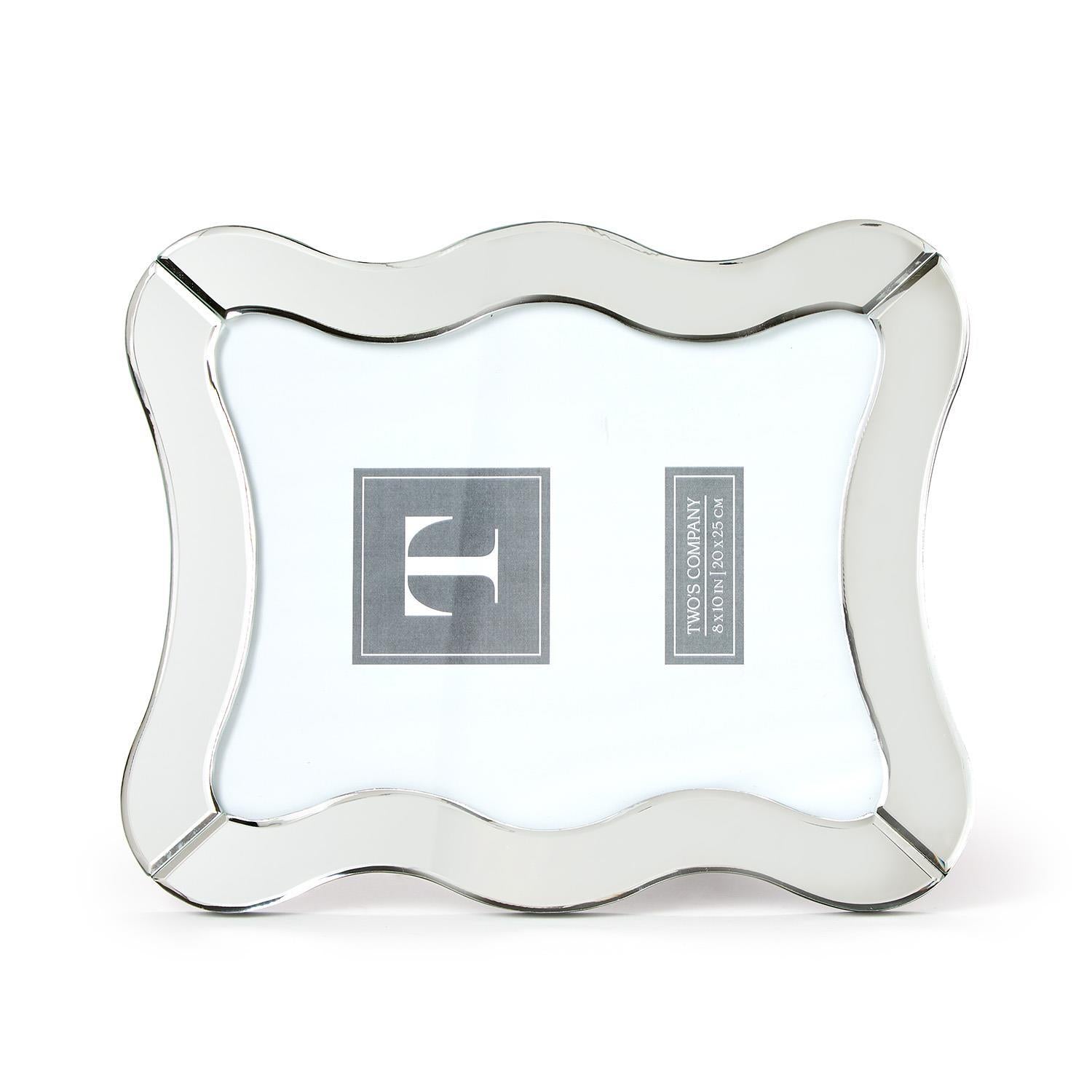 Scalloped Cut Mirror 8x10 Photo Frame