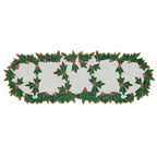Beaded Holly Table Runner