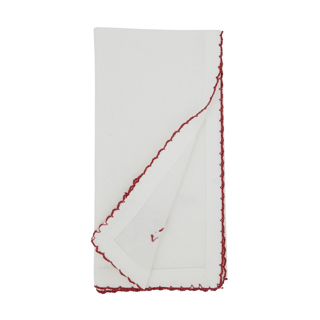 Whimsical Wonders Whip Stitch Candy Cane Napkin, Set of 4