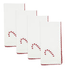 Whimsical Wonders Whip Stitch Candy Cane Napkin, Set of 4
