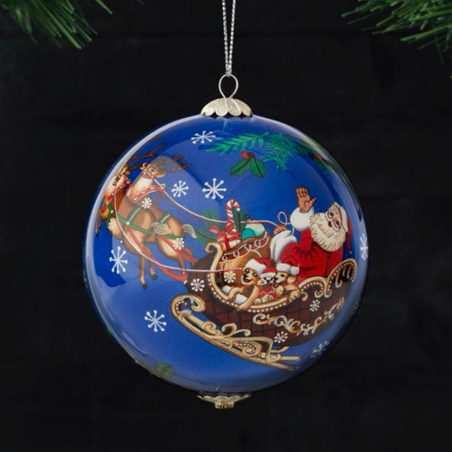 Pier 1 Li Bien Santa's Sleigh Ornament 2025