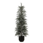 4' Flocked Cedar Tree - Lifelike Snow-Dusted Holiday Décor