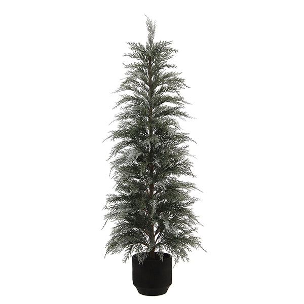 4' Flocked Cedar Tree - Lifelike Snow-Dusted Holiday Décor