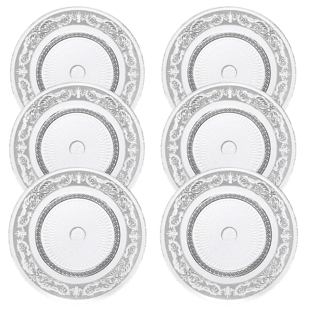 Classica Vintage Glass Plate, Set of 6