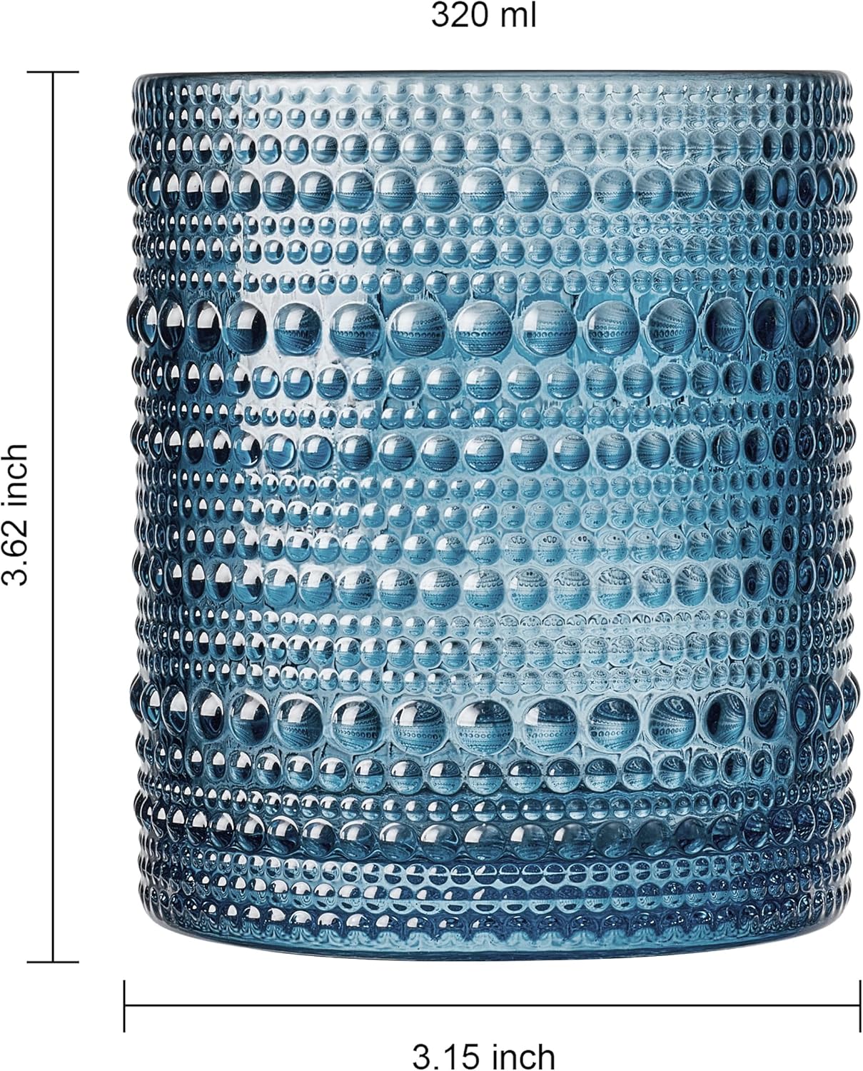 Tonal Hobnail Lowball Glassware, Spring, Set of 6