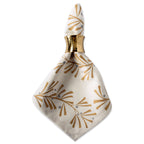 Metallic Holly Leaves Napkins, Set Of 6