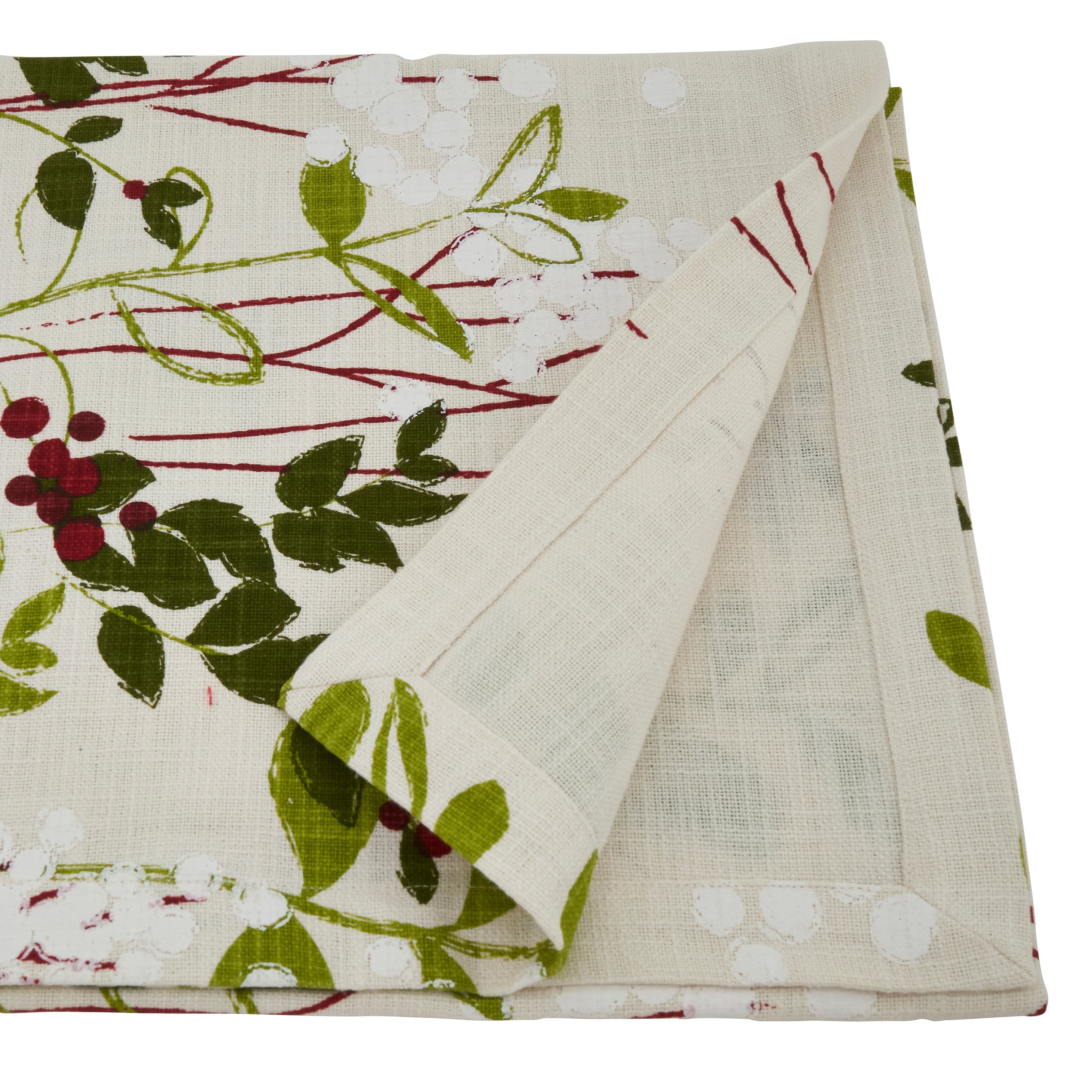 Holiday Botanical Design Table Runner