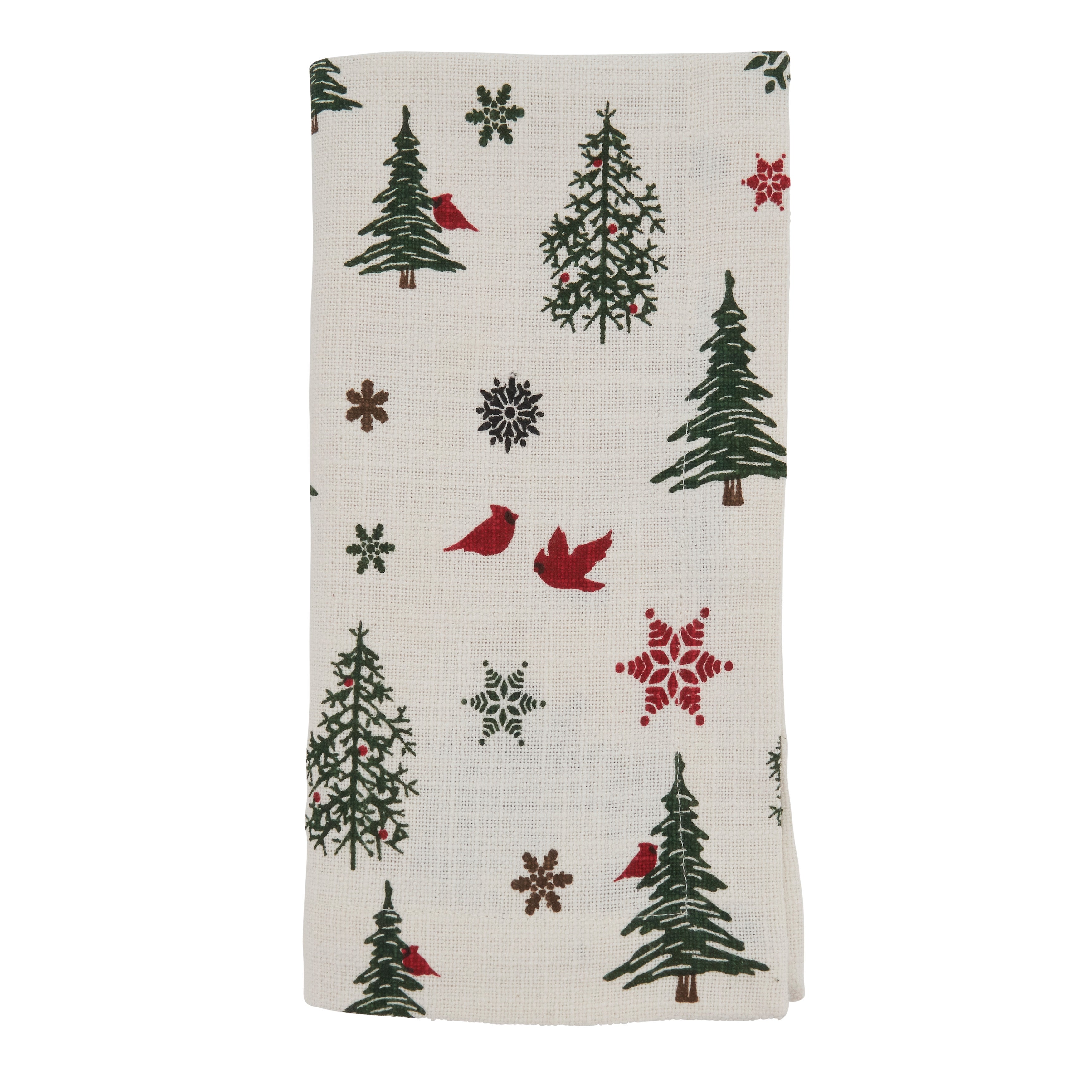 Christmas Tree & Snowflakes Table Napkin, Set of 4