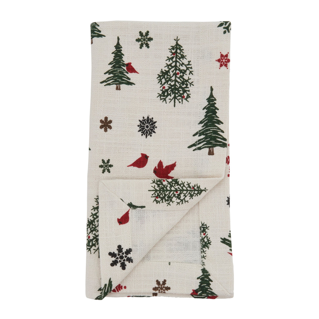 Christmas Tree & Snowflakes Table Napkin, Set of 4