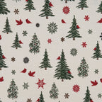 Christmas Tree & Snowflakes Table Napkin, Set of 4