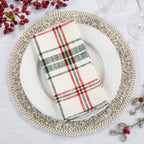 Green Plaid Design Table Napkin, Set of 4