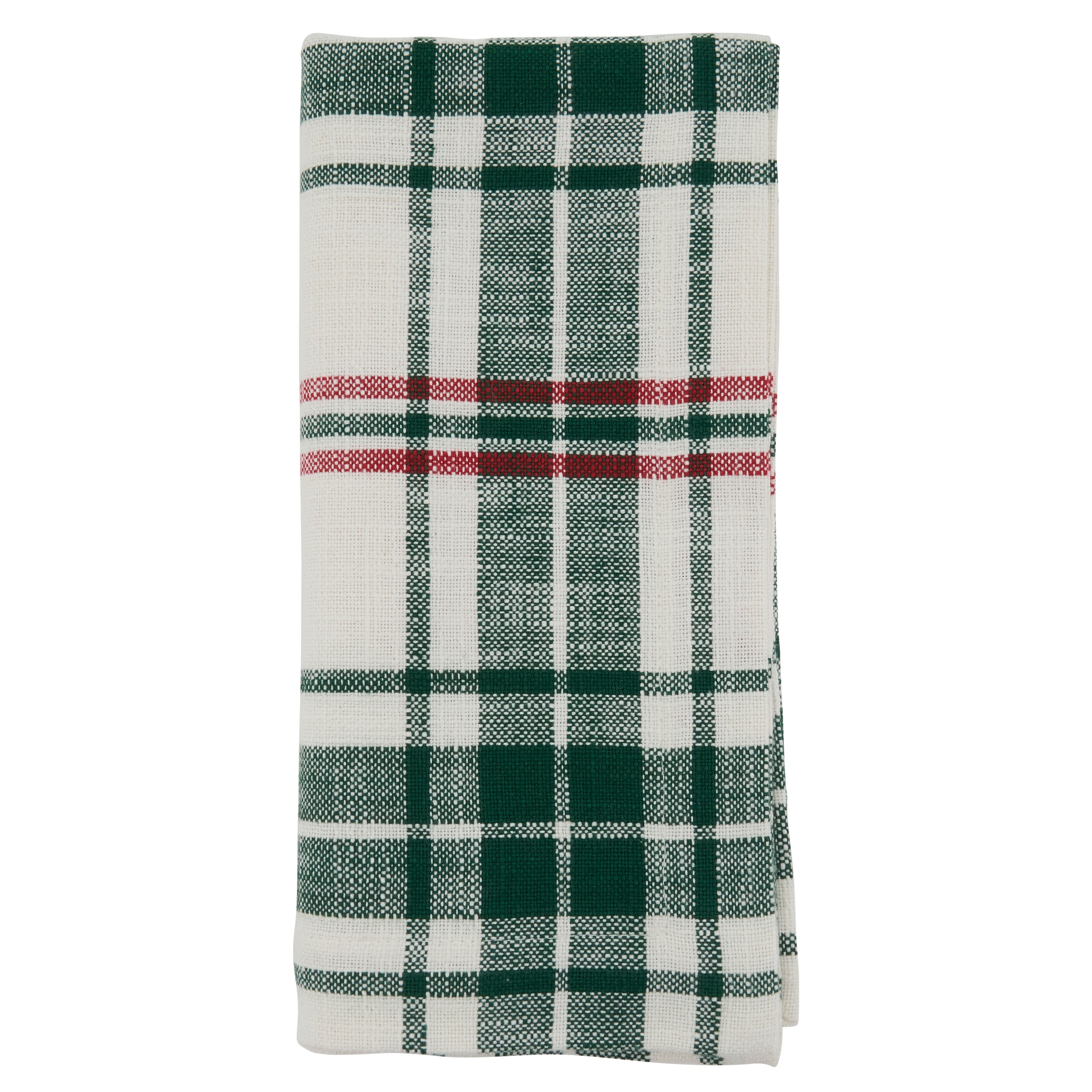 Green Plaid Design Table Napkin, Set of 4