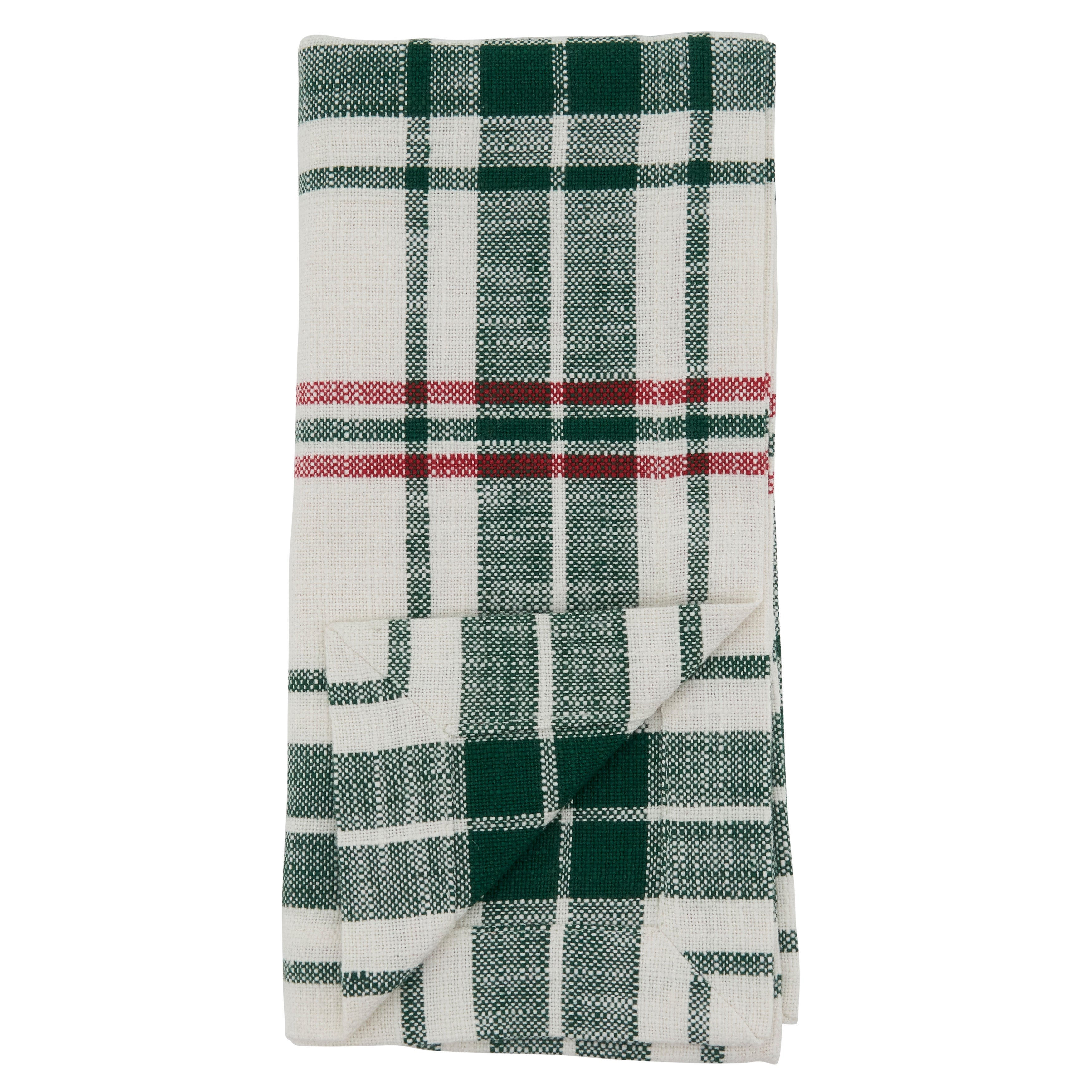 Green Plaid Design Table Napkin, Set of 4