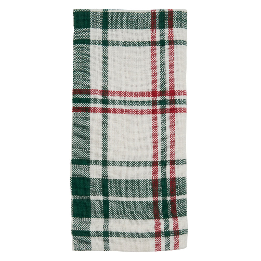 Green Plaid Design Table Napkin, Set of 4