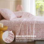 Holiday Doodles 100% Cotton Flannel Pigment Printed Sheet Set