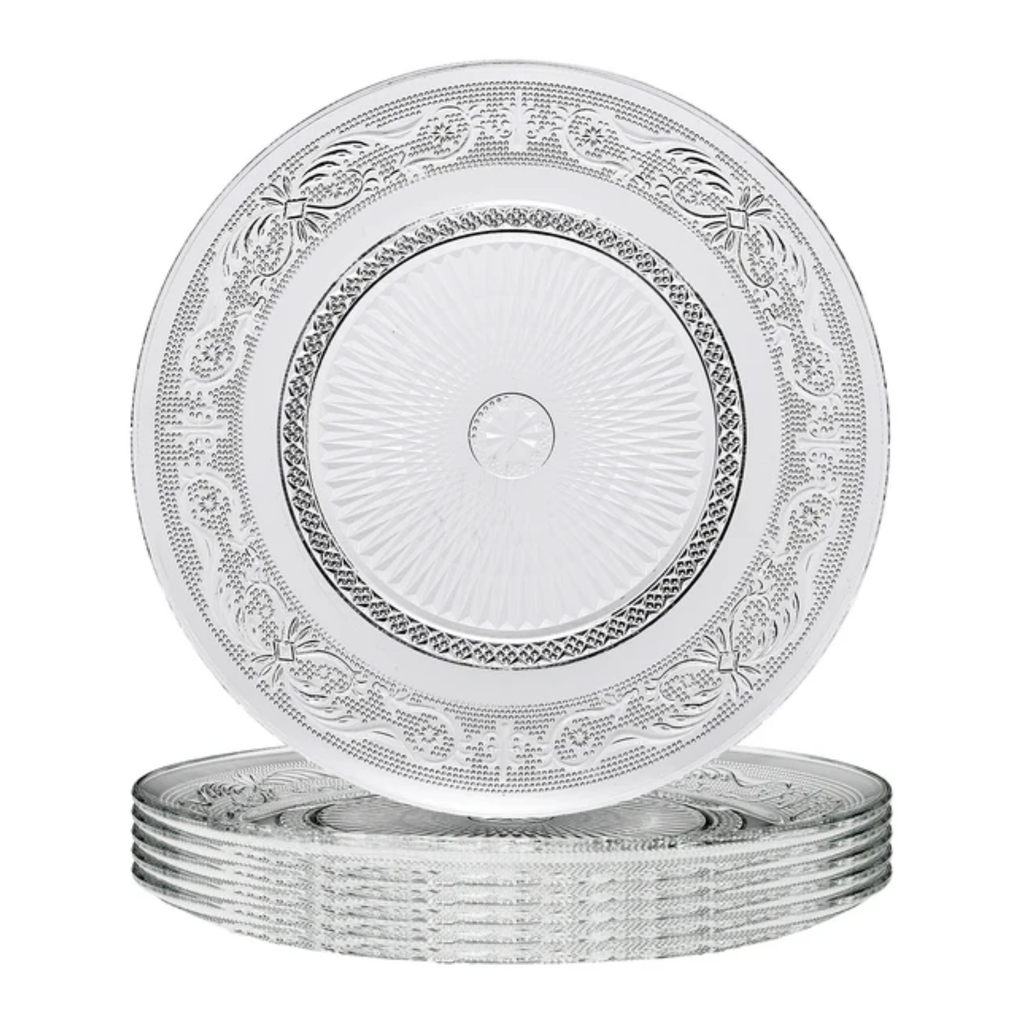 Classica Vintage Glass Plate, Set of 6