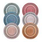 Tonal Vintage Glass Plate, Set of 6