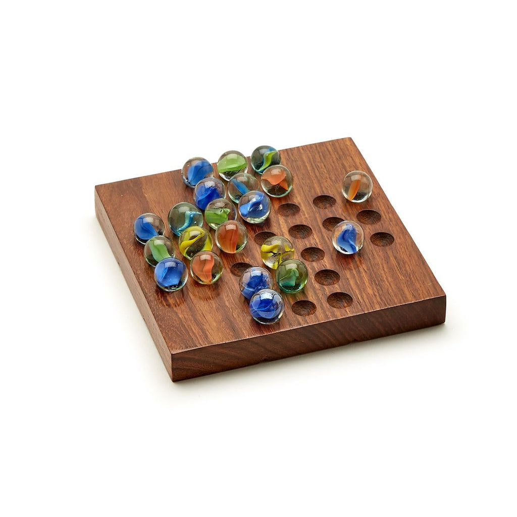 2-in-1 Game Set in Hand-Crafted Storage Box Includes Tick-Tac-Toe and Solitaire