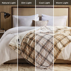 Tan Plaid 50x60' Heated Throw