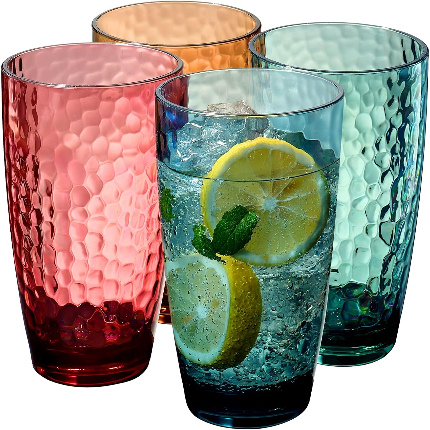 Eze Acrylic Highball Glassware, Set of 4