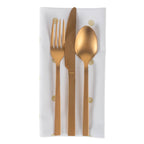 Metallic White & Gold Polka Dot Napkins, Set Of 4