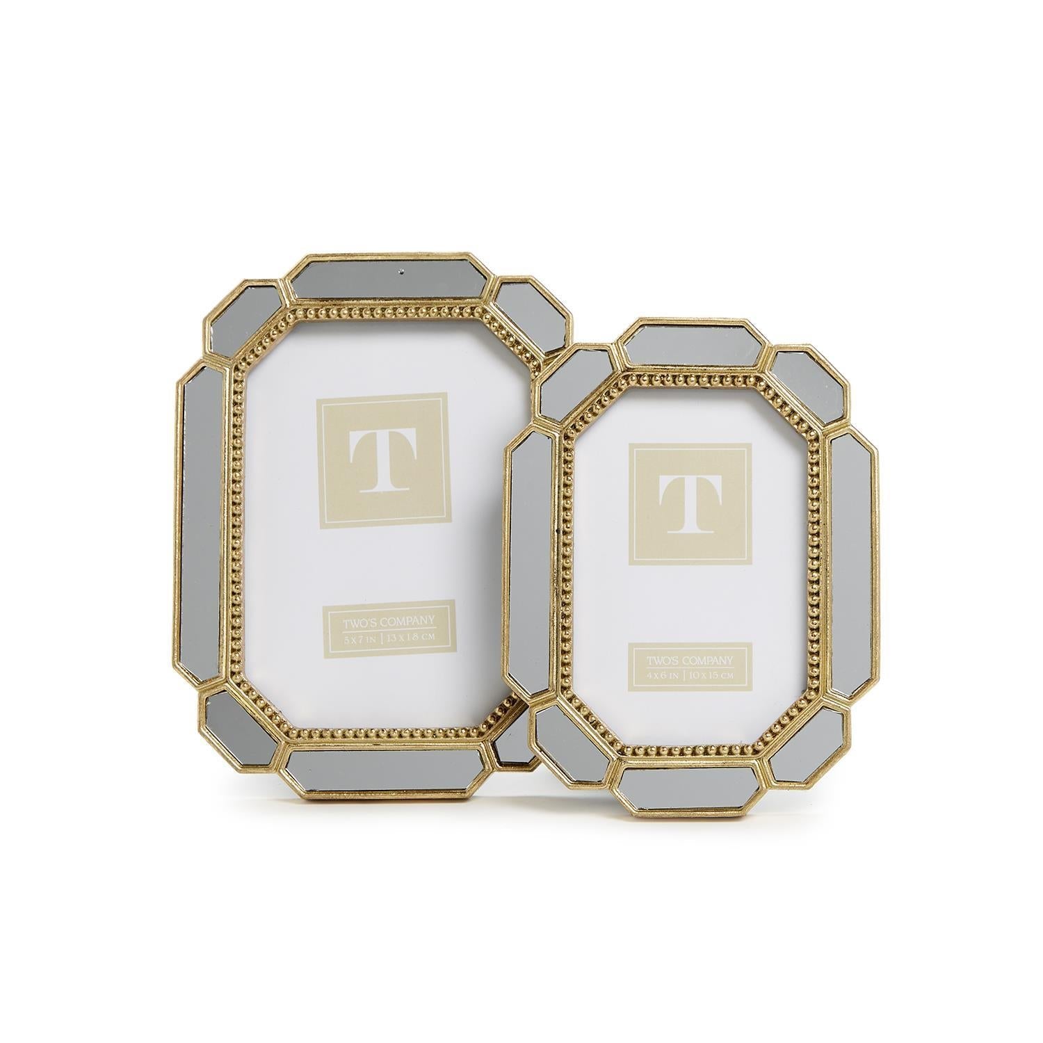 Beveled Edge Photo Frame Incl 2 Sizes, Set of 2